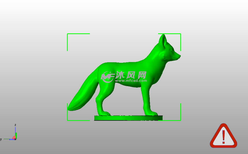 小狐狸模型侧视图
