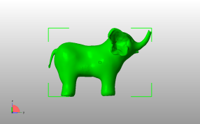 小象3D模型侧视图