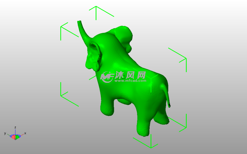 小象3D模型斜视图