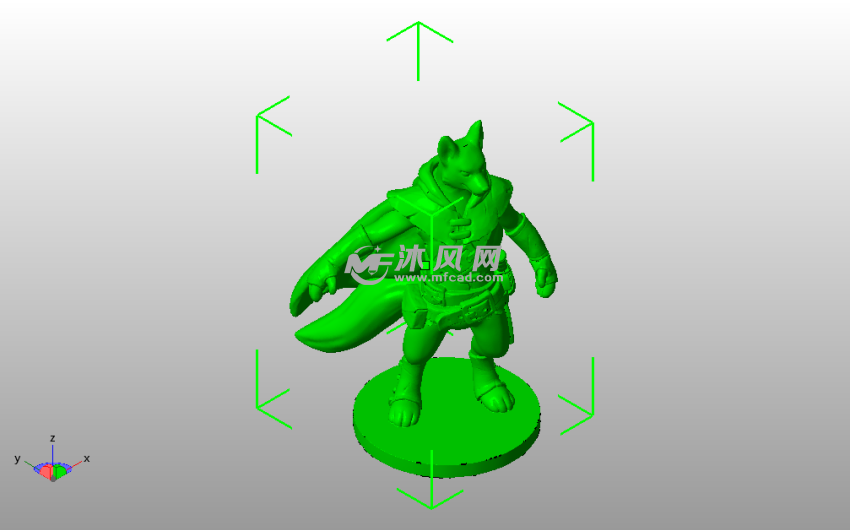 贼狐狸模型斜视图