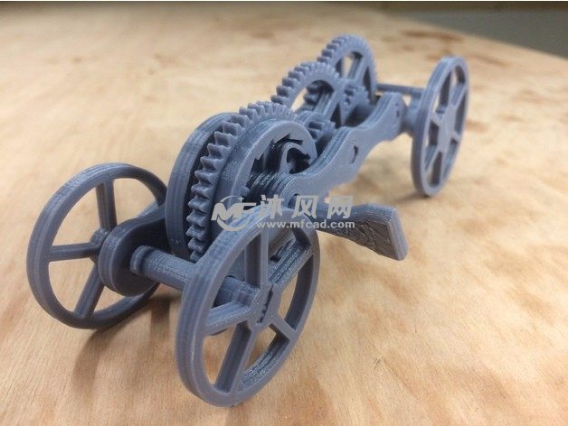 3D打印小车斜视图