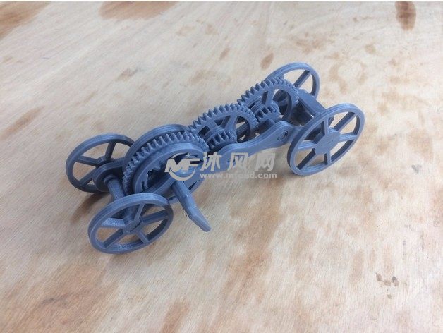 3D打印小车俯视图