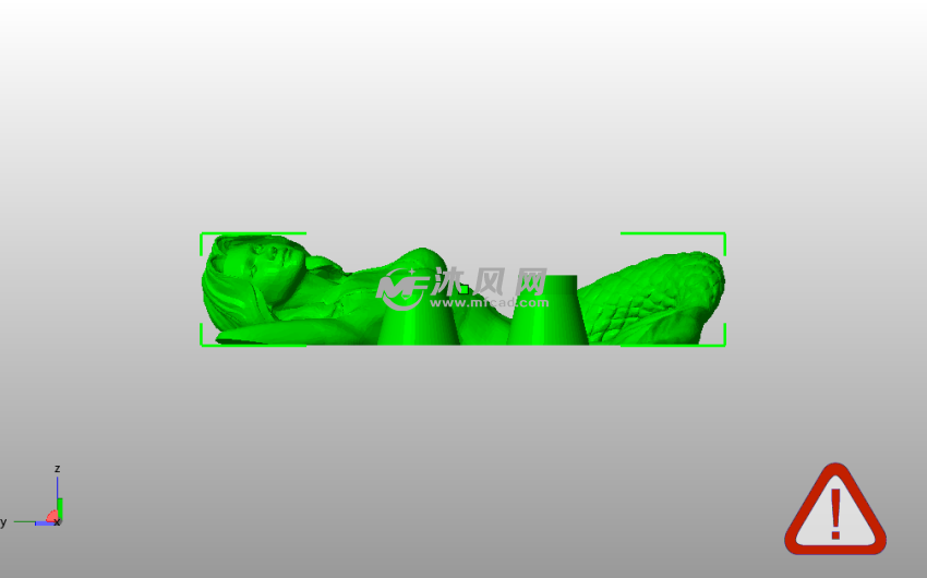 美人鱼模型侧视图