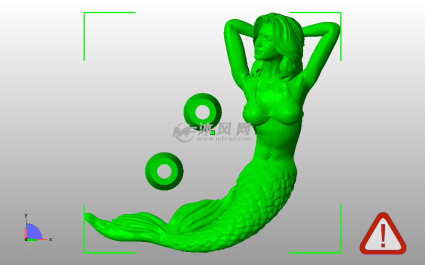 美人鱼模型俯视图