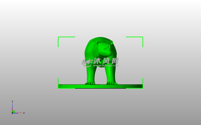 犀牛熊模型主视图