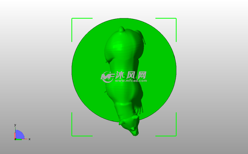 犀牛熊模型俯视图