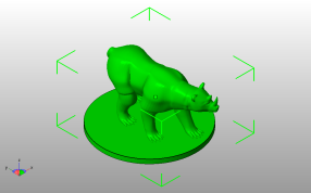 犀牛熊模型斜视图