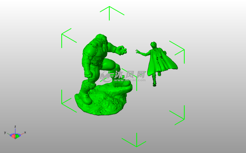英雄3D模型斜视图
