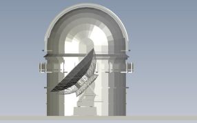 天文台和雷达正视图