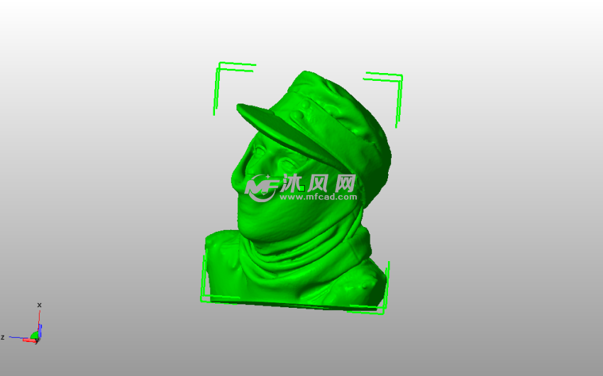 德国战士半身像主视图