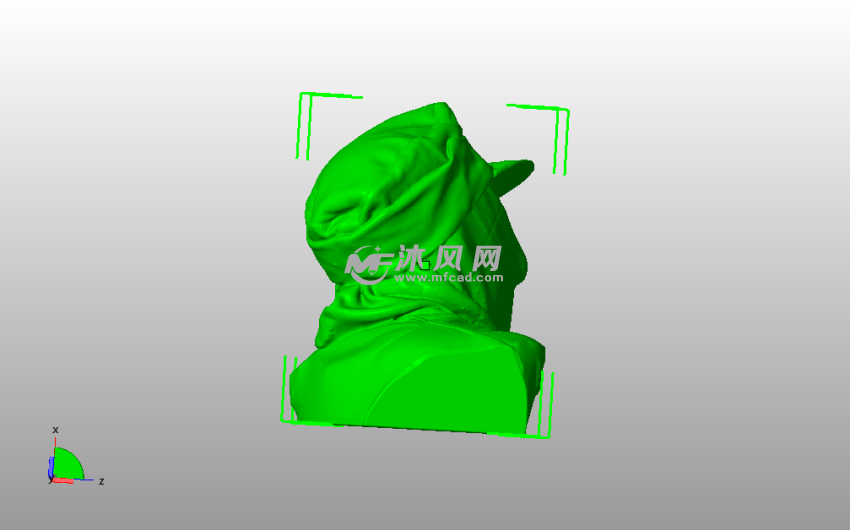 德国战士半身像侧视图