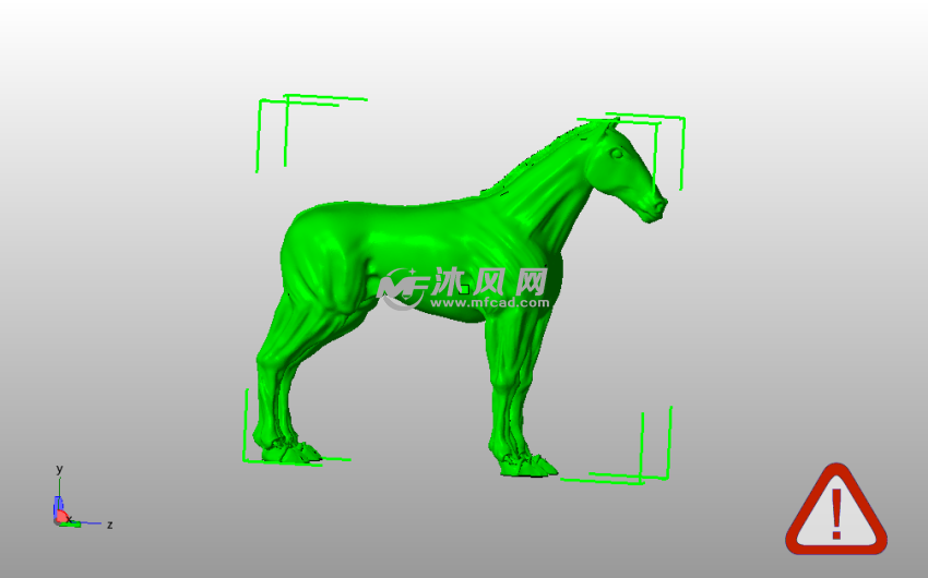 黑色的骏马侧视图