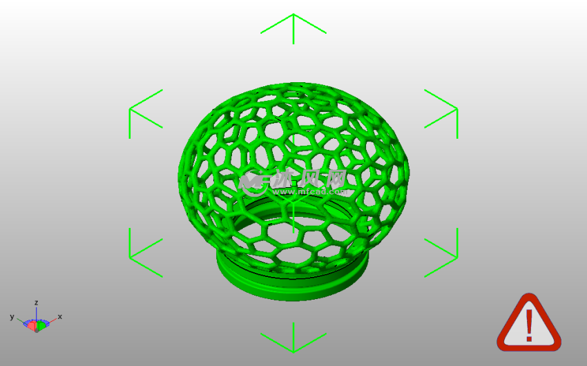 镂空灯罩模型斜视图