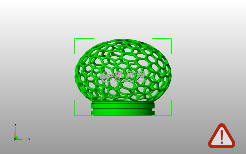 镂空灯罩模型侧视图