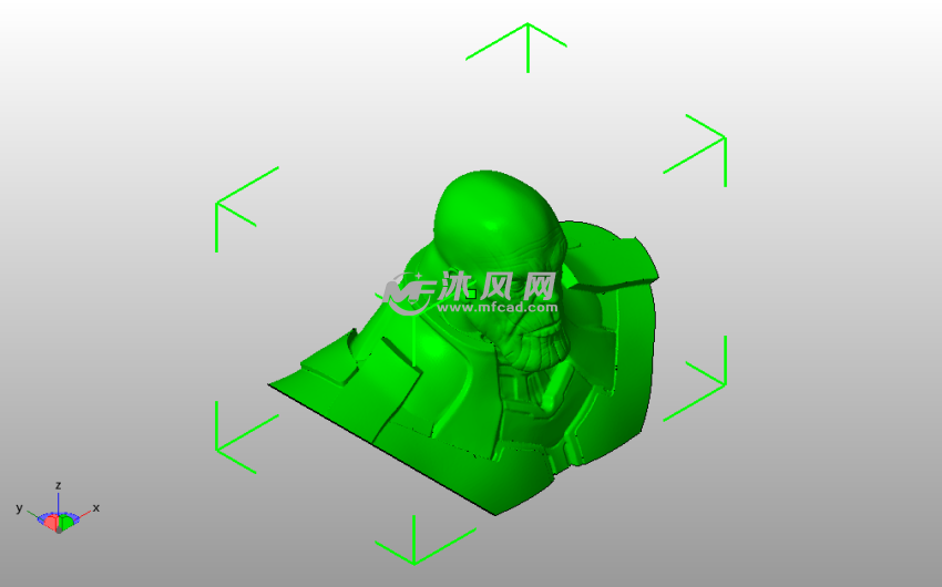 灭霸半身像斜视图