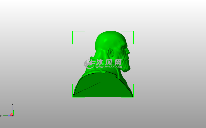 灭霸半身像侧视图