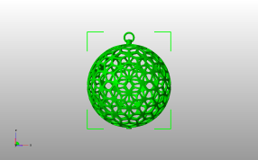 圣诞节装饰小球侧视图