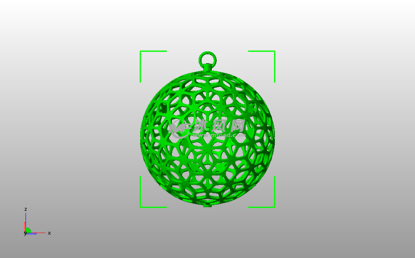 圣诞节装饰小球侧视图