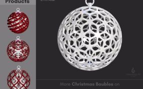 圣诞节装饰小球效果图