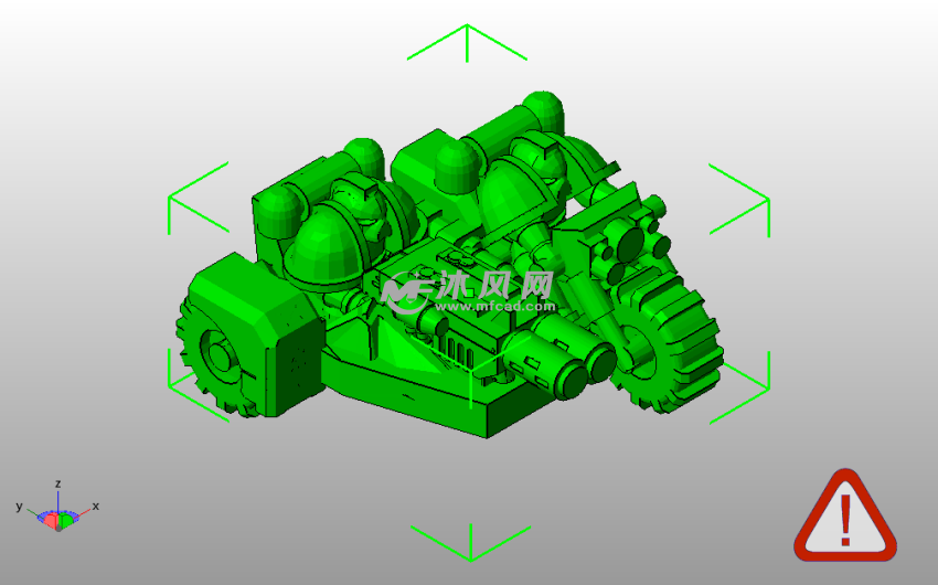 水陆两栖车斜视图