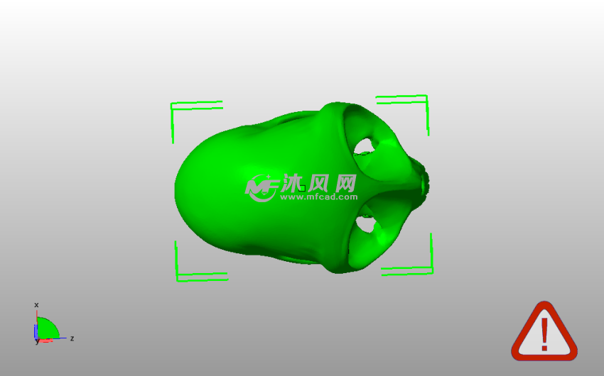 夜猴头骨模型俯视图