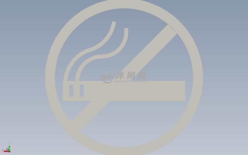 禁止吸烟警示牌后视图