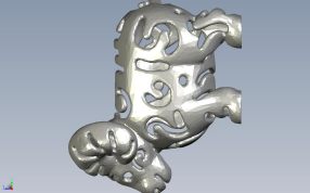 可3D打印的小羊侧视图