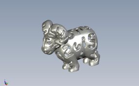 可3D打印的小羊轴测图