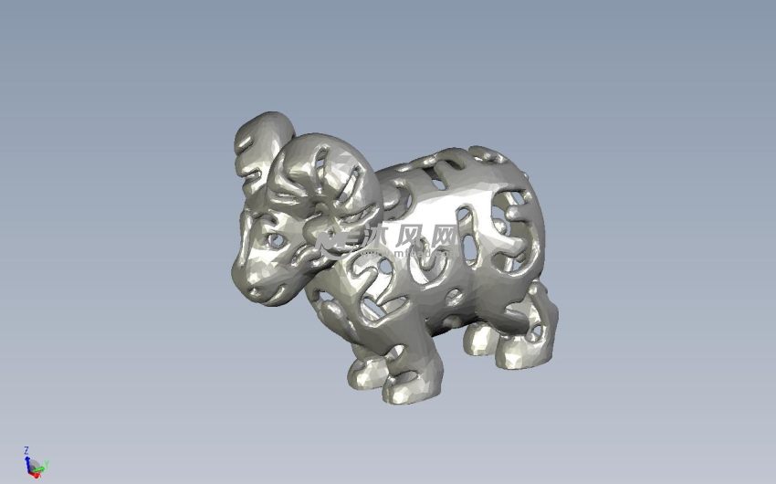 可3D打印的小羊轴测图