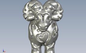 可3D打印的小羊正视图