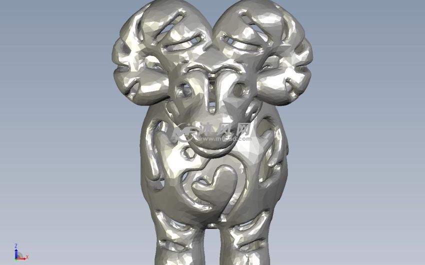 可3D打印的小羊正视图