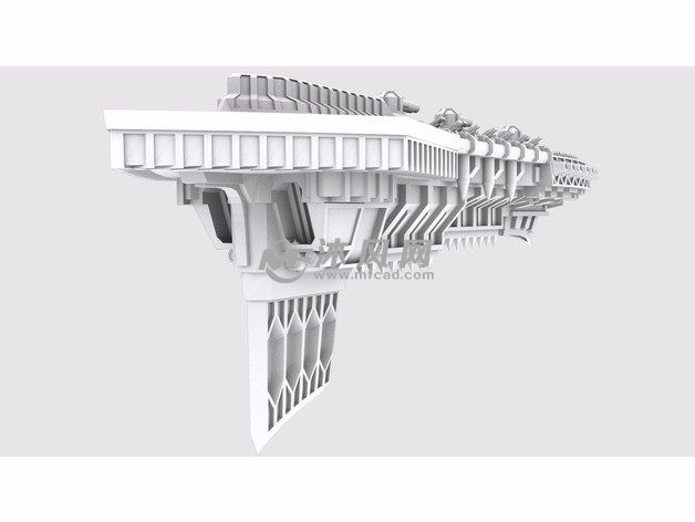 哥特舰队阿玛达模型后视图