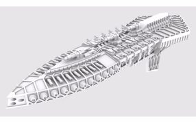 哥特舰队阿玛达模型主视图