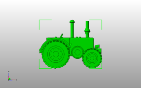 老式拖拉机侧视图