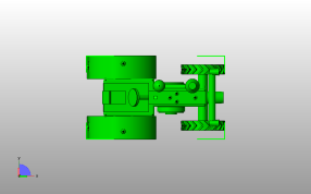 老式拖拉机俯视图