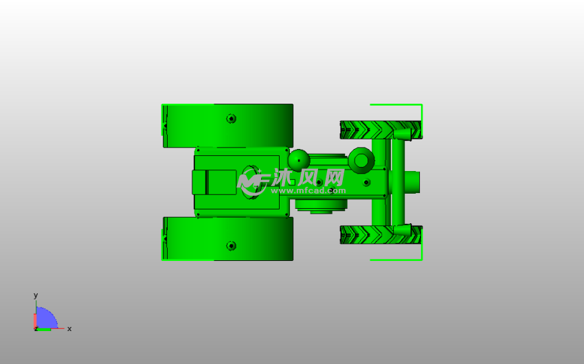 老式拖拉机俯视图