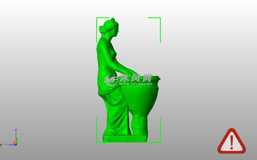 罗马女人模型侧视图