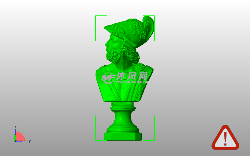 特洛伊战士半身像主视图