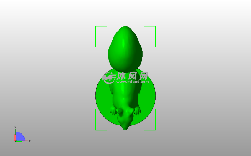 小松鼠模型俯视图