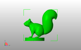 小松鼠模型侧视图