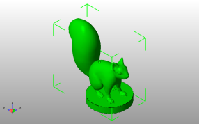 小松鼠模型斜视图