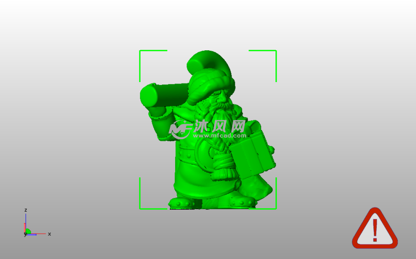 侏儒圣诞老人主视图