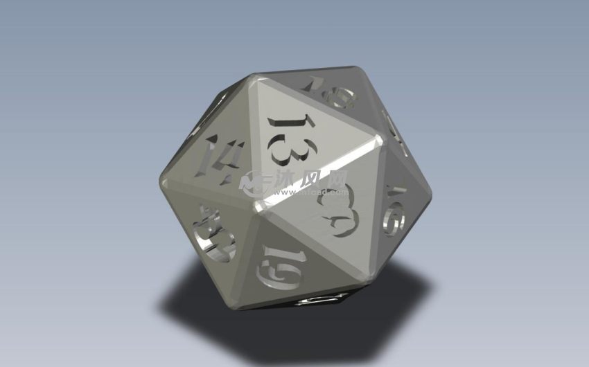 20面骰子轴测图