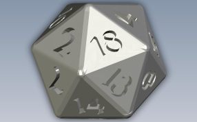 20面骰子俯视图