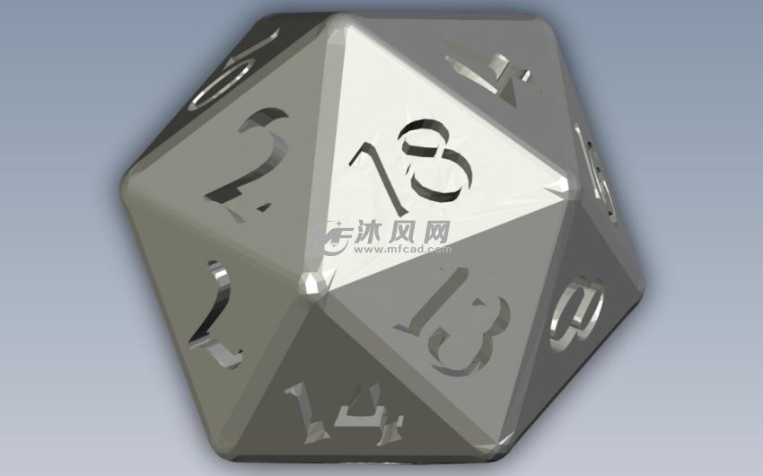 20面骰子俯视图