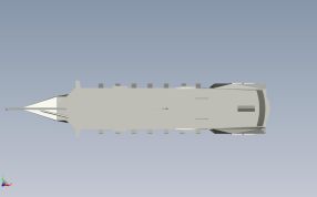 中世纪战船模型俯视图