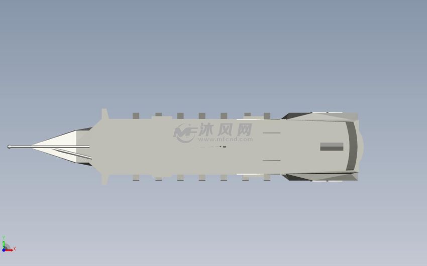 中世纪战船模型俯视图