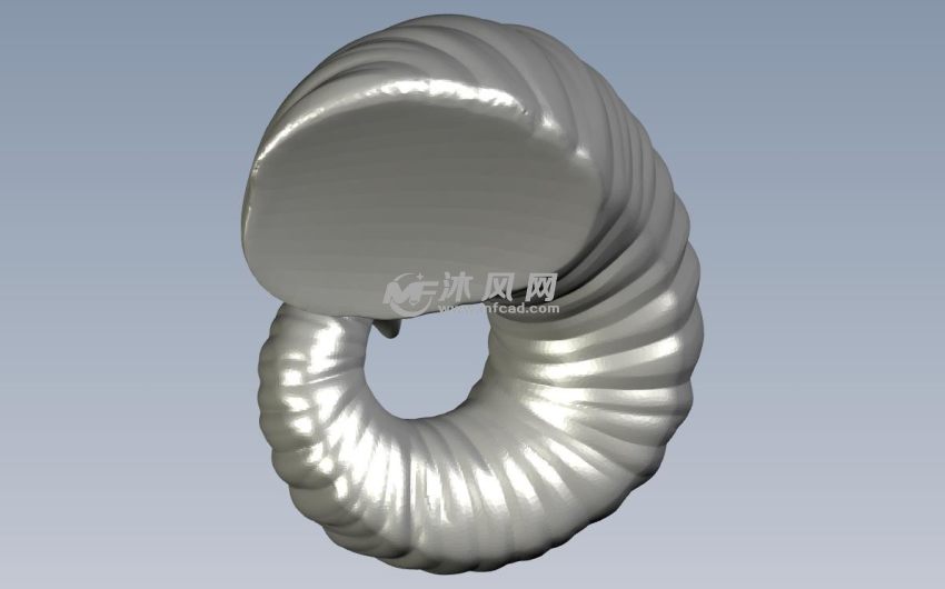 犄角模型侧视图