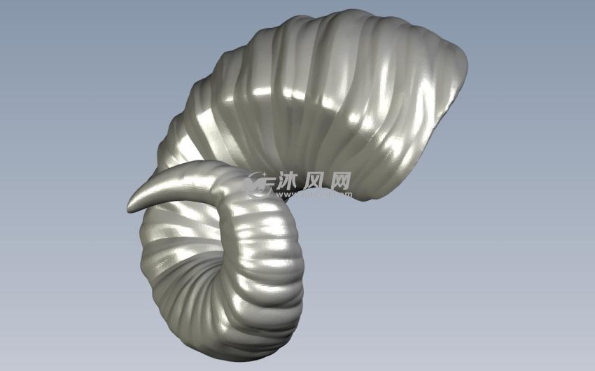 犄角模型正视图