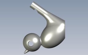 鸟哨模型侧视图